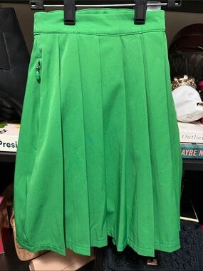 Kyodan Bright Green Pleated Skater Skirt